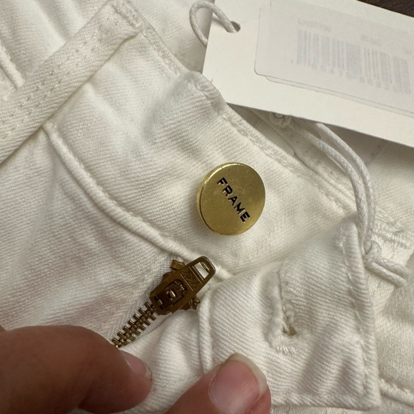 NWT Frame Denim Le High Super Flare Jeans in Blanc White - Picture 5 of 6